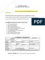 Midterm: Lesson 2 Documents in Credit Transaction