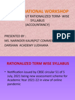 Online National Workshop: Clarity About Rationalized Term-Wise Syllabus (Accountancy)