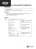 1c 2 Solving Linear and Quadratic Simultaneous Equations