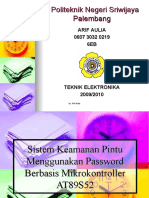 Sistem Keamanan Pintu Menggunakan Password Berbasis Mikrokontroller AT89S52