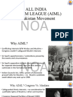 All India Muslim League (Aiml) & Pakistan Movement