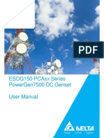 Esog150-Pcaxx Series Powergen7500 DC Genset User Manual