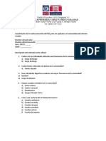 Cuestionario de La Reestructuración Del PEC para Ser Aplicado A La Comunidad Del Entorno Escolar.