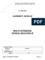 Learner'S Module: Health Optimizing Physical Education Ii