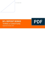 30% Deposit Bonus: Terms & Conditions