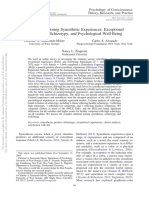 A Survey Exploring Synesthetic Experiences ExceptionalExperiences, Schizotypy, and Psychological Well-Being