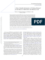 Can Children Prioritize More Valuable Information in Working MemoryAn Exploration Into The Effects of Motivation and Memory Load