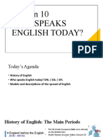 Session 10 - Who Speaks English Today