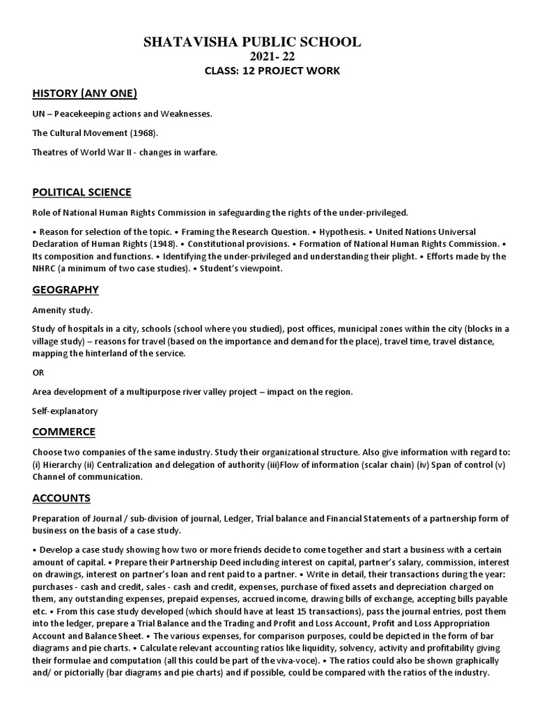 Class 12 Project Work Overview | PDF | Constructor (Object Oriented ...