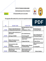 ATAL-Addiitve Manufactruing Schedule