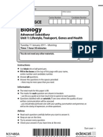 EDEXCEL AS BIOLOGY UNIT 1 January 2011