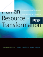 Human Resource Transformation - Demonstrating Strategic Leadership