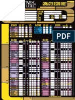 Star Trek RPG - Decipher - Character Sheet Front