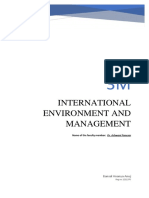 International Environment and Management: Bansal Ananya Anuj