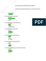 DEPT OF PATHOLOGY Orientation Quiz