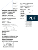 Prueba Saber 1° Periodo Inglés 6°