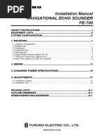 FE700 Installation Manual Echo Sounder