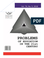 Problems of Education in The 21st Century, Vol. 76, No. 5, 2018