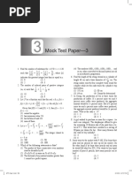 Mock Test Paper-3: X X X X