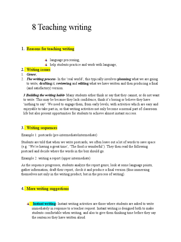 Effective Strategies for Teaching Writing | PDF | Conversation | Poetry