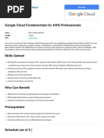 Google Cloud Fundamentals For AWS Professionals: View Online