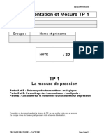 Instrumentation Et Mesure TP 1: Nom: Prenom: Groupe: Noms Et Prénoms