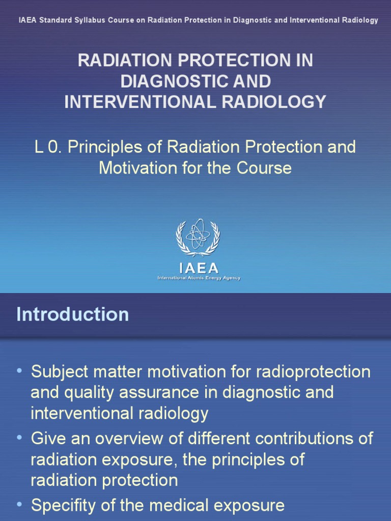 Radiation Protection in Diagnostic and Interventional Radiology PDF Ionizing Radiation