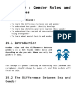 Module 19: Gender Roles and Differences: Student Objectives