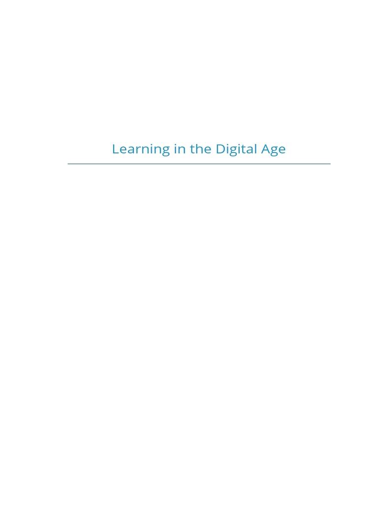 Learning in The Digital Age 1599861335 | PDF | Educational Technology ...
