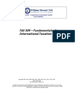 TAX 509 - Fundamentals of International Taxation