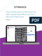 Importa datos Excel OpenOffice facturas