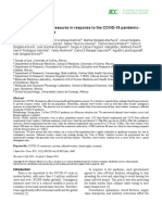 Health and Economic Measures in Response To The COVID-19 Pandemic-Effect On Street Vendors