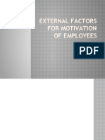 External Factors For Motivation of Employees