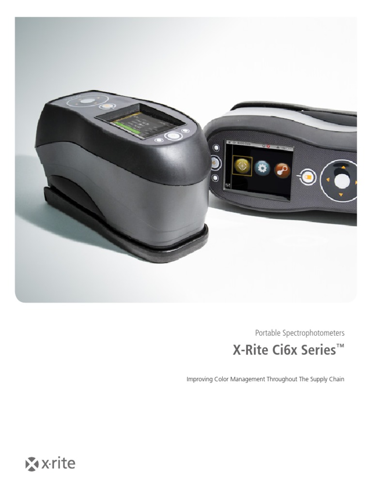 XRite Ci6x Series Portable Spectrophotometers PDF