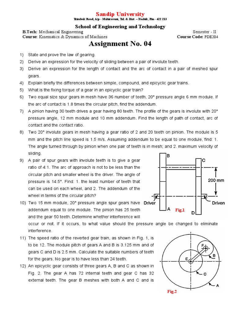 Assignment 4 KDM | PDF | Gear | Axle
