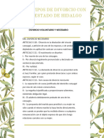 LOS TIPOS DE DIVORCIO CON LOS ESTADO DE HIDALGO Jennifer Juárez Olvera