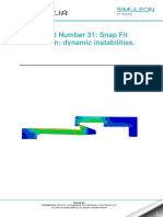 Tutorial Number 31: Snap Fit Simulation: Dynamic Instabilities
