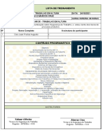 Lista de Presença em Treinamento - Valmar