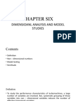 Chapter Six: Dimensioanl Analysis and Model Studies