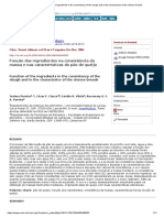 Function of The Ingredients in The Consistency of The Dough and in The Characterics of The Cheese Breads