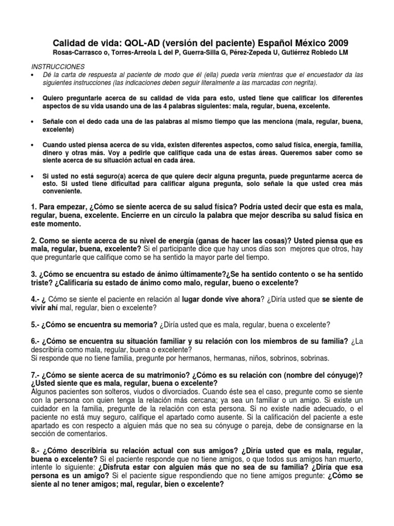 QOL Español | PDF