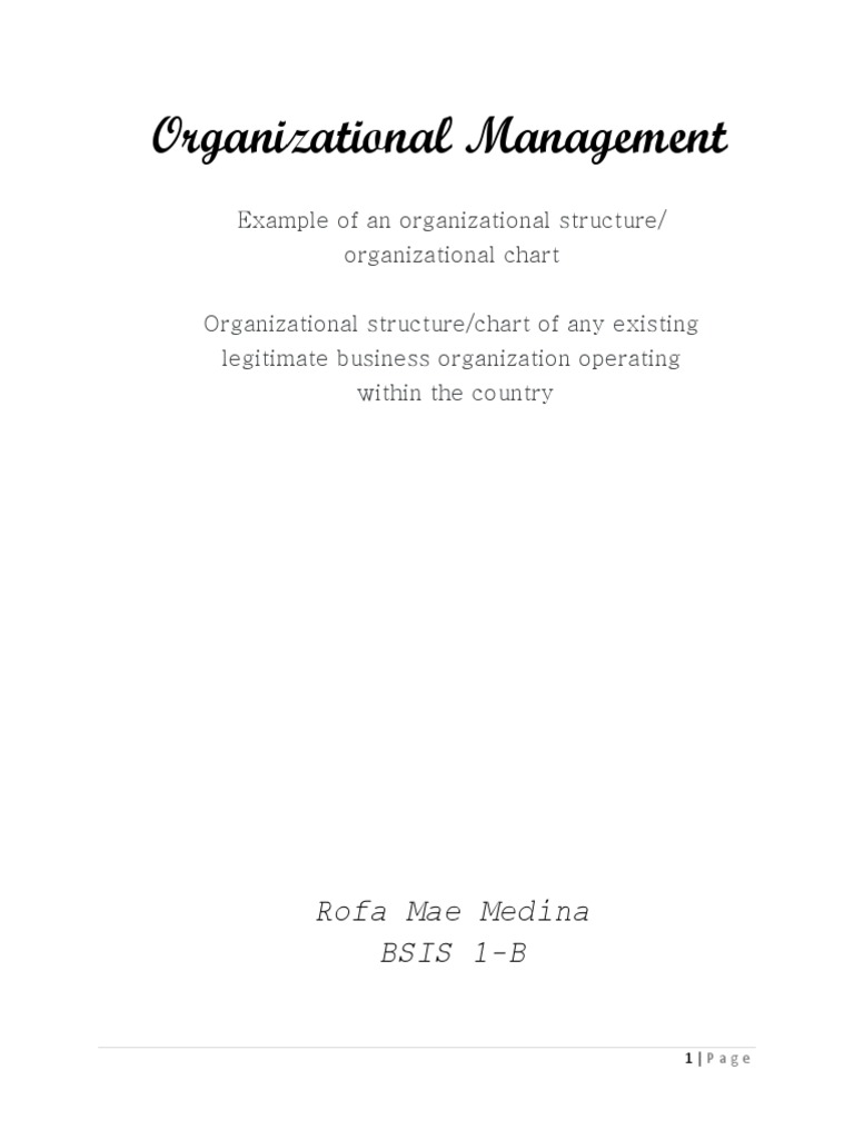 Organizational Management | PDF