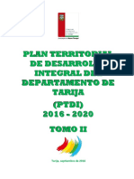 PTDI Dpto. Tarija 2016 - 2020 - Propuesta