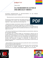 Promovemos El Reconocimiento de Los Pueblos: Originarios Sobre Salud Y Ambiente