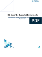 HCL Unica 12.1 Supported Environments: Recommended Software Environments and Minimum System Requirements