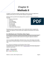 Methods II: 8.1 Methods and Primitive Data Types