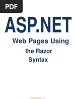 Web Pages Using The Razor Syntax