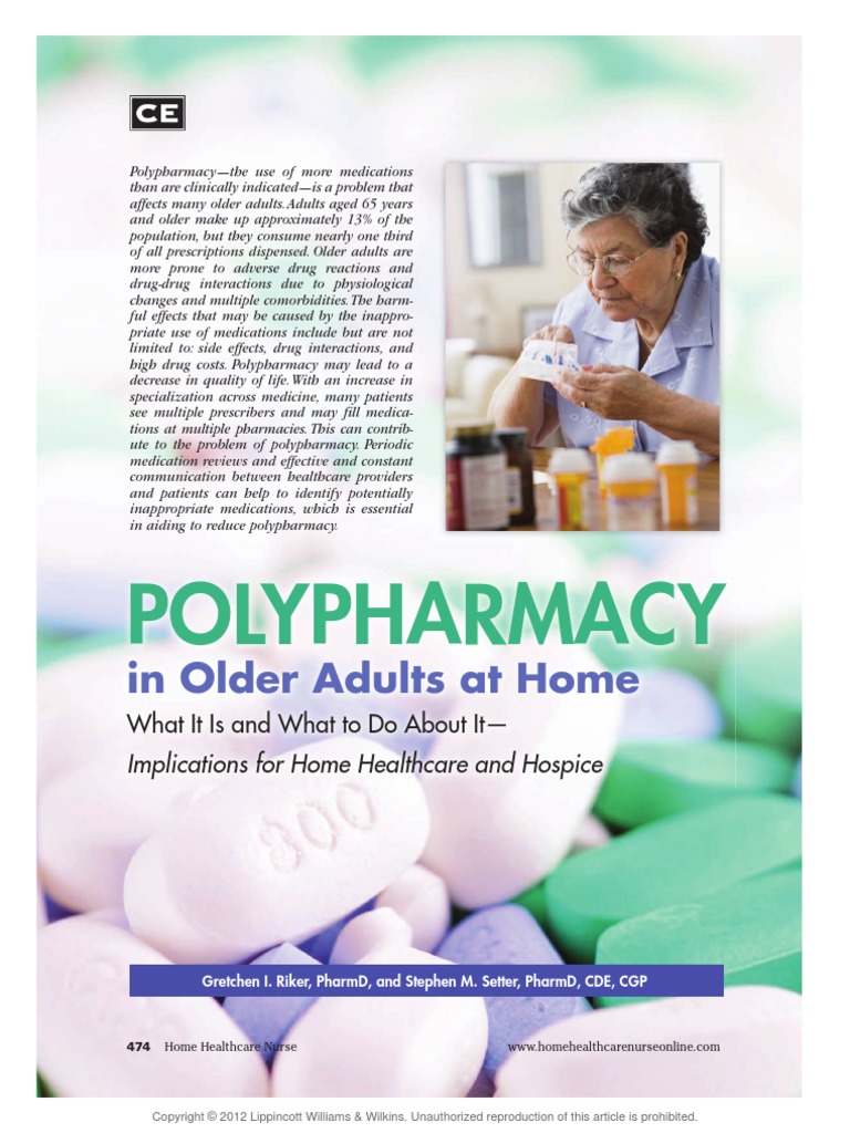 Polypharmacy: in Older Adults at Home | PDF | Geriatrics | Nonsteroidal ...