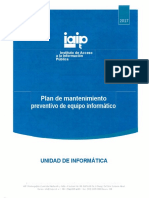 Plan de Mantenimiento Preventivo de Equipo Informático