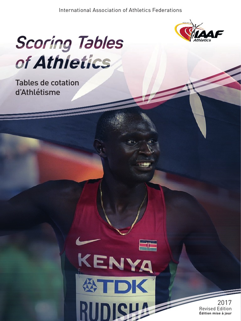IAAF Scoring Tables of Athletics Outdoor PDF Track And Field Racing